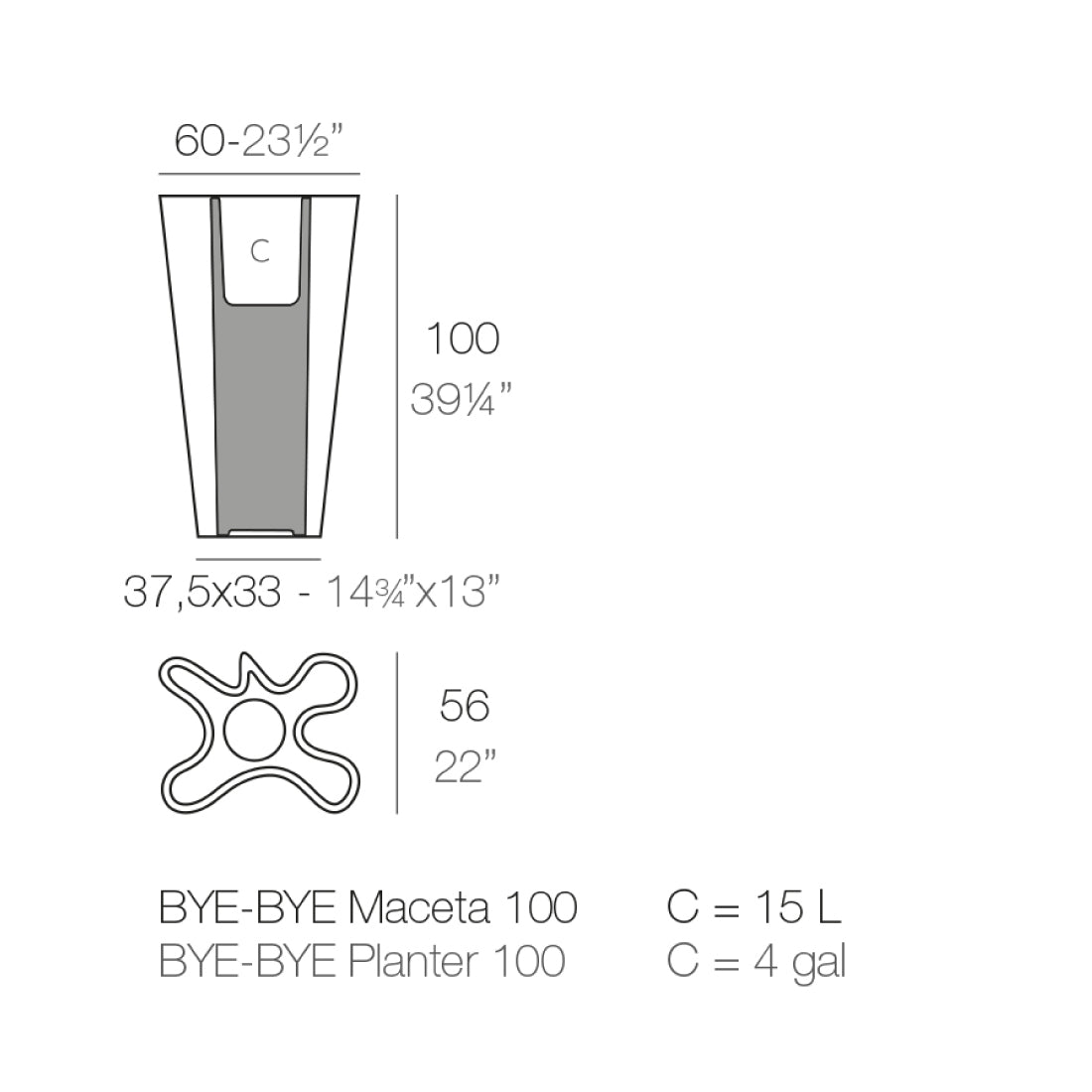 Maceta Bye-Bye de Vondom