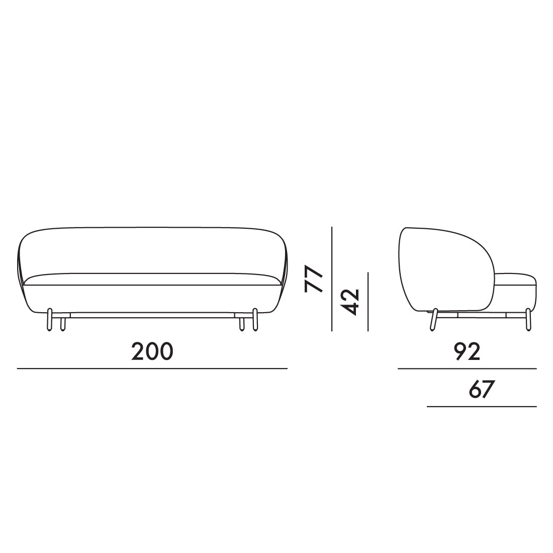 Sofá Lunam de Kartell
