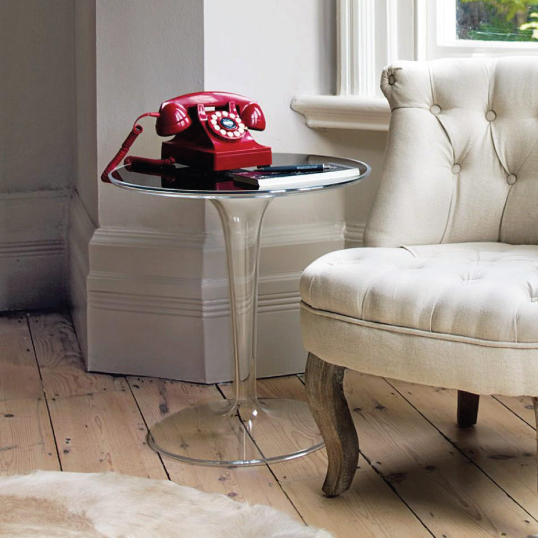 Mesa TipTop Cubierta Vidrio de Kartell