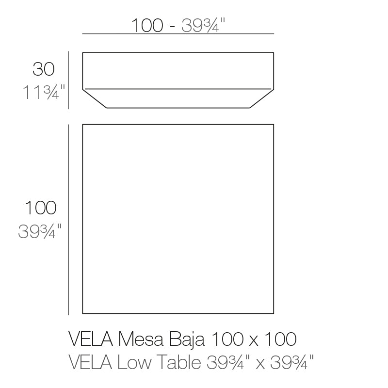 Vela Mesa de Centro dimensiones