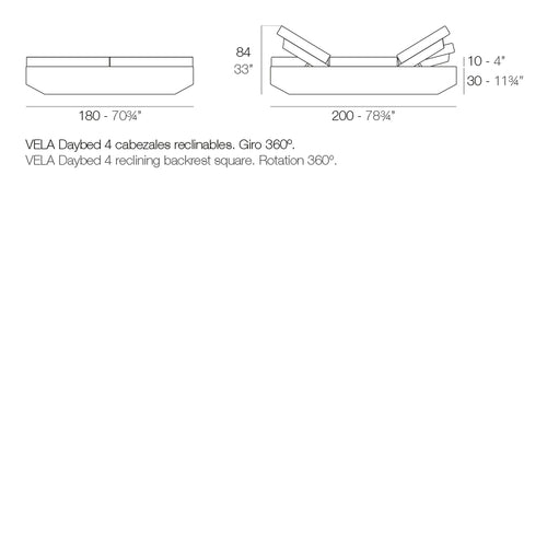 Vela Daybed dimensiones