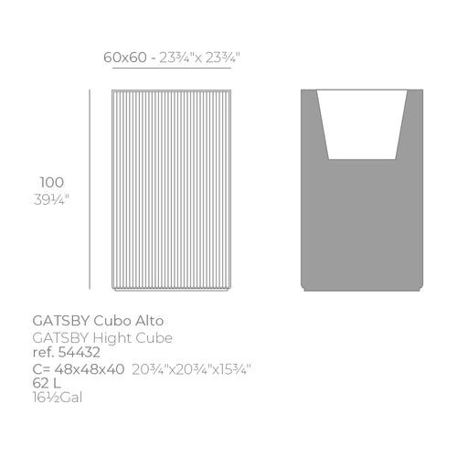 Gatsby Maceta dimensiones
