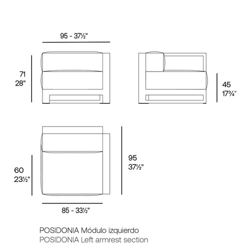 Posidonia Sala Modular dimensiones