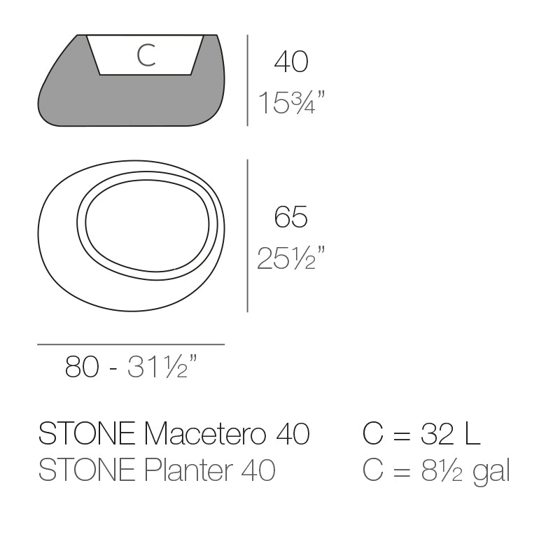 Maceta Stone de Vondom