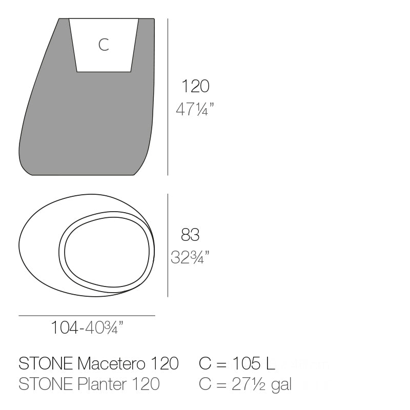 Maceta Stone de Vondom