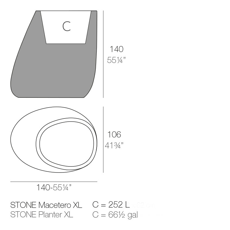 Maceta Stone de Vondom