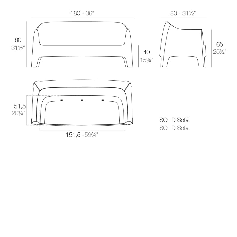 Sala Solid Set de 4 Piezas