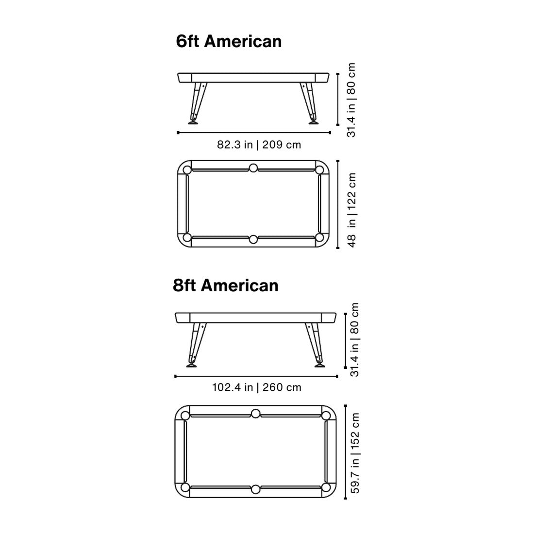 Billar Diagonal dimensiones
