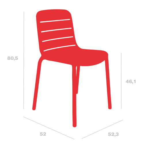 Dimensiones Silla Gina