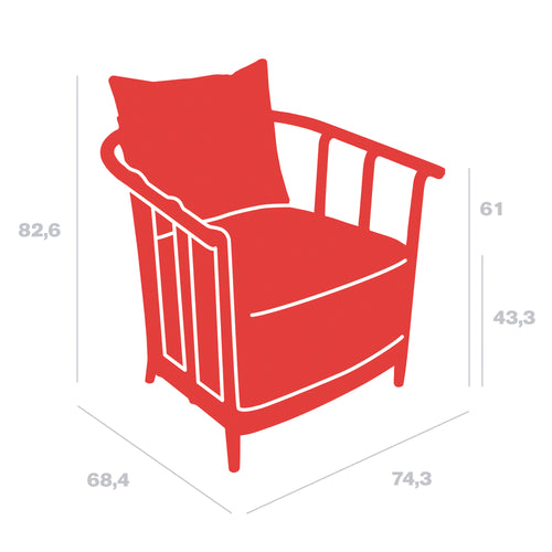 Dimensiones Raff Lounge Sillón