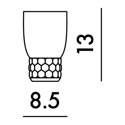 Jellies Vaso Set de 4 Kartell dimensiones