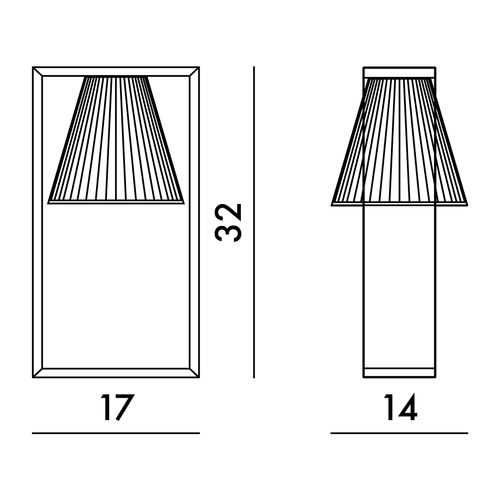 Light-Air Lámpara Kartell dimensiones