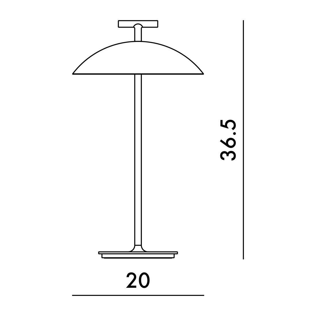 Mini Geen-A Lámpara Kartell dimensiones