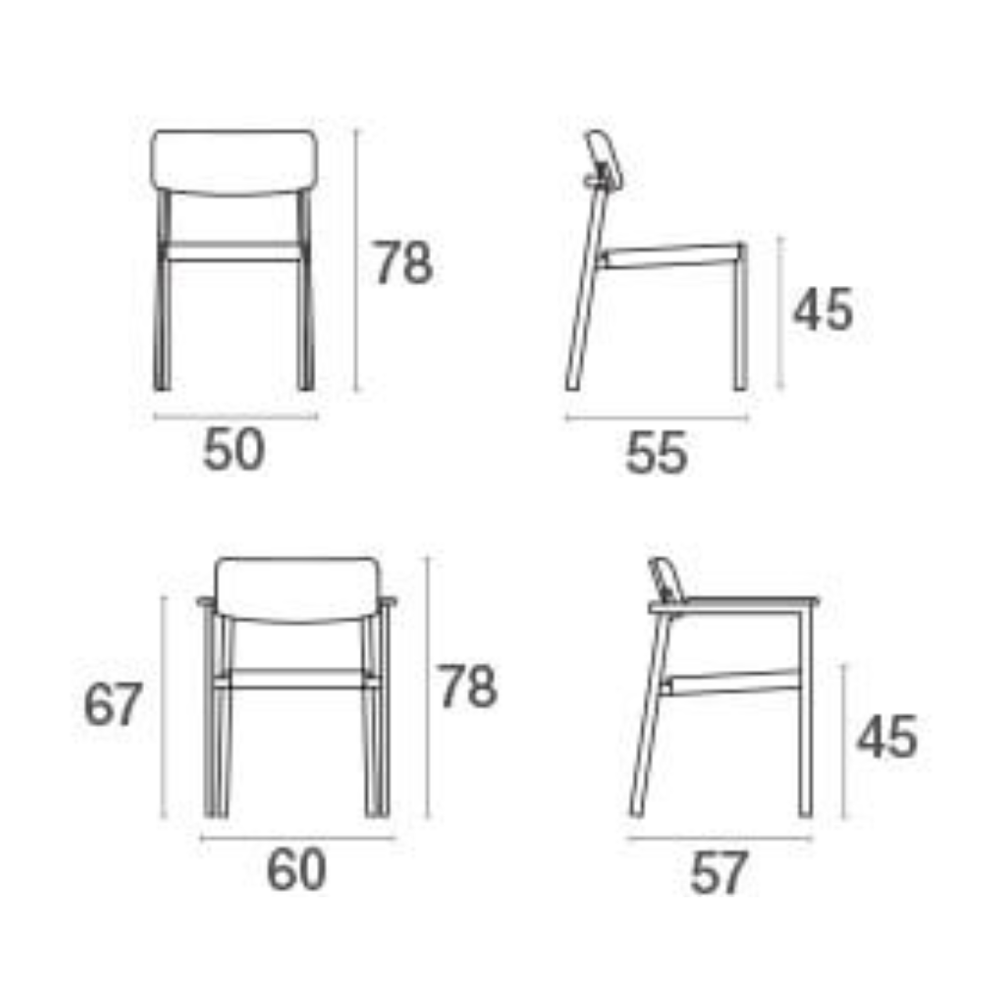 Shine Silla de Emu - dimensiones