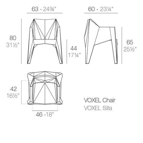 Voxel Silla con Brazos de Vondom