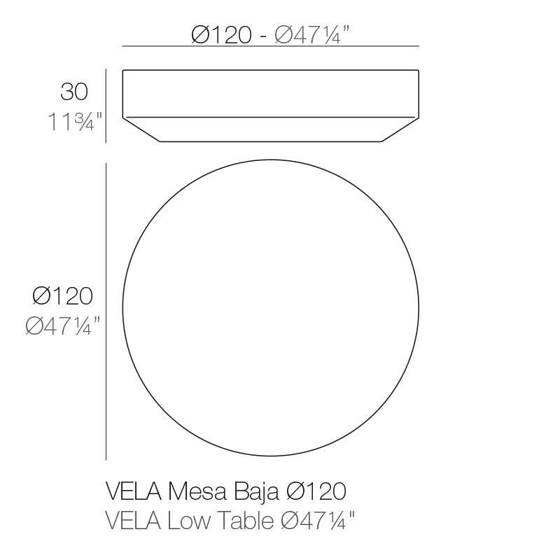 Mesa Baja Vela de Vondom