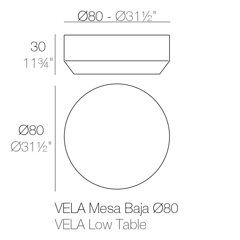 Mesa Baja Vela de Vondom