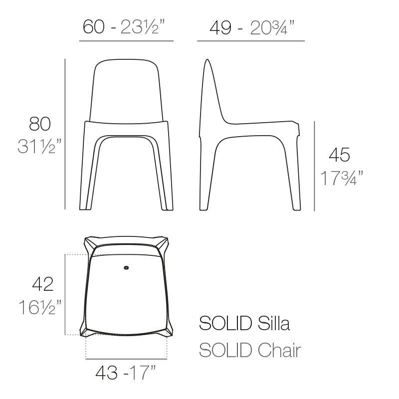 Silla Solid de Vondom