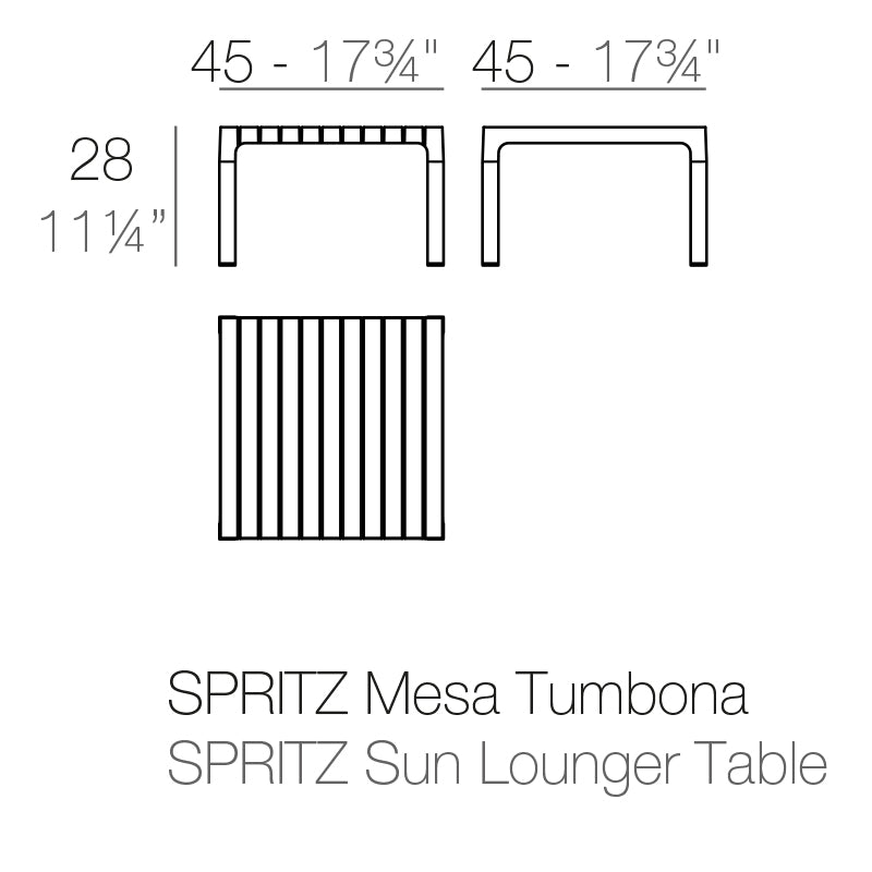 Spritz Mesa para Camastro de Vondom