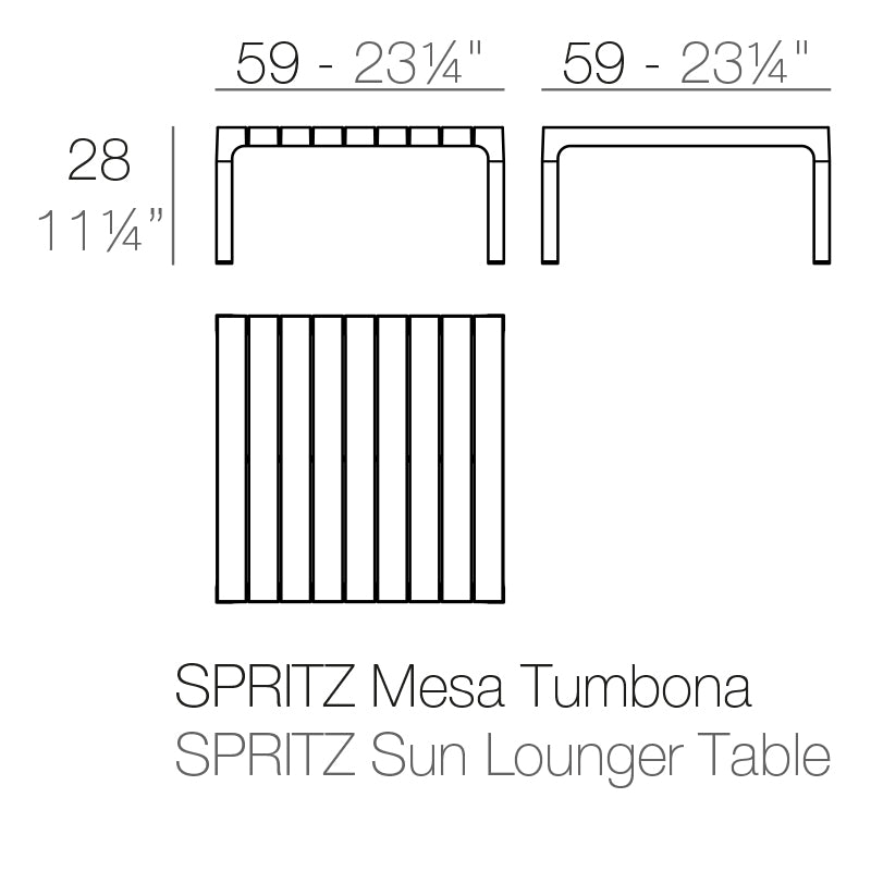 Spritz Mesa para Camastro de Vondom