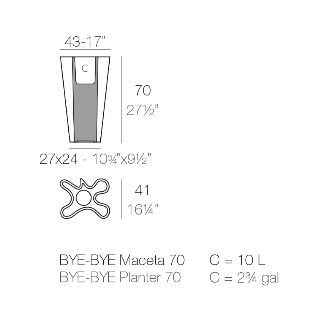 Maceta Bye-Bye de Vondom