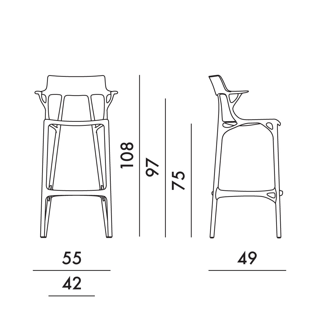 Banco A.I. Stool de Kartell