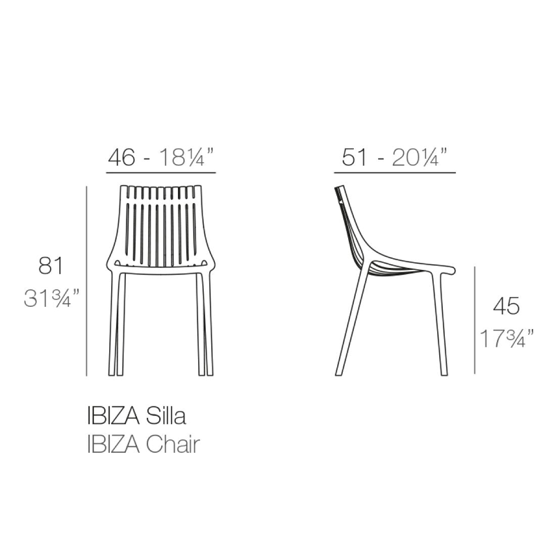 Silla Ibiza de Vondom