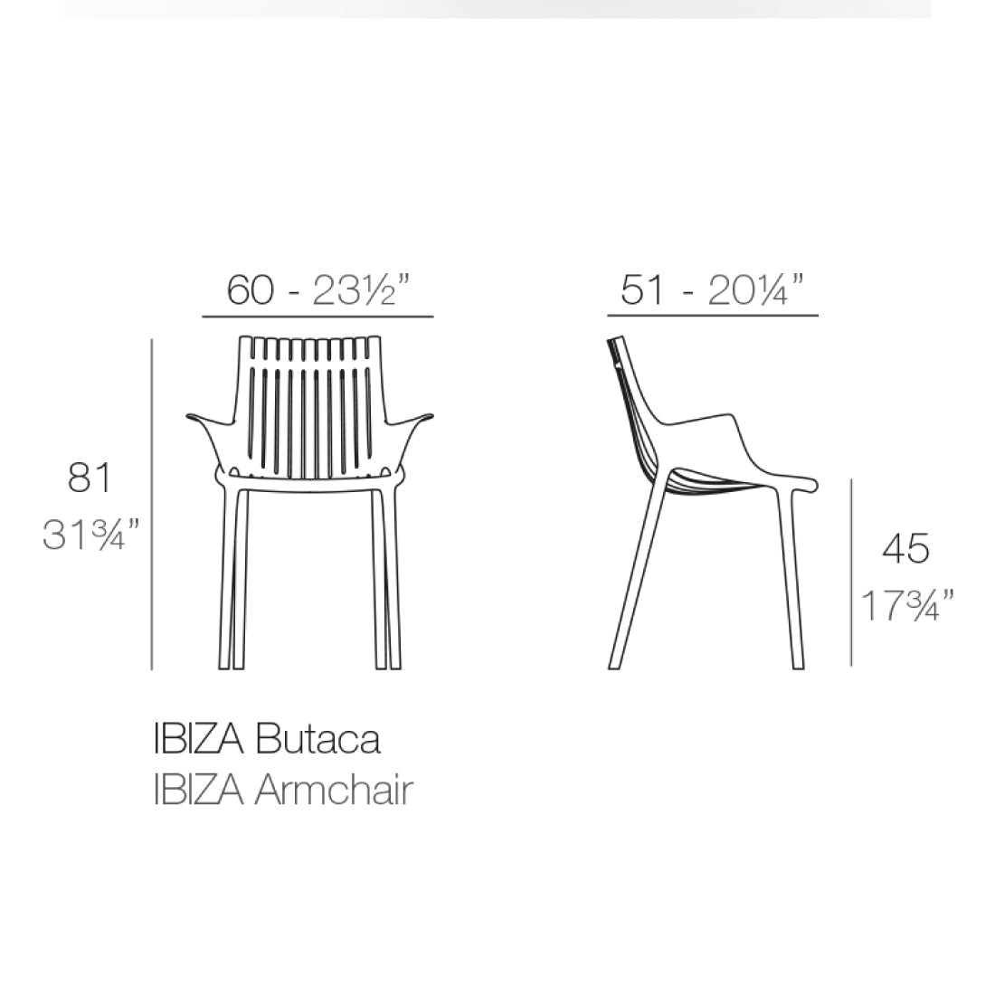 Silla Ibiza de Vondom