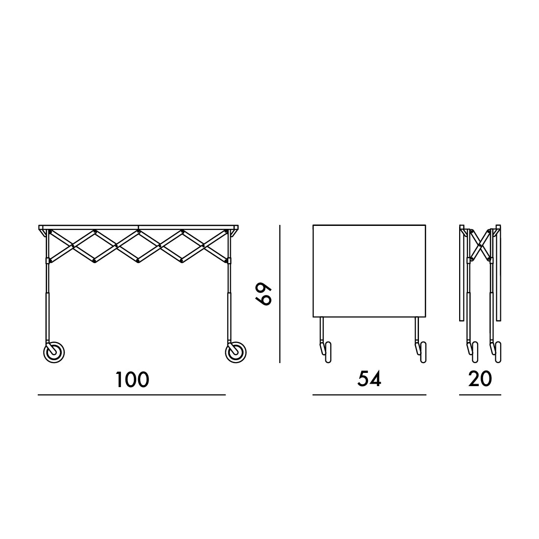 Mesa de Servicio Battista de Kartell