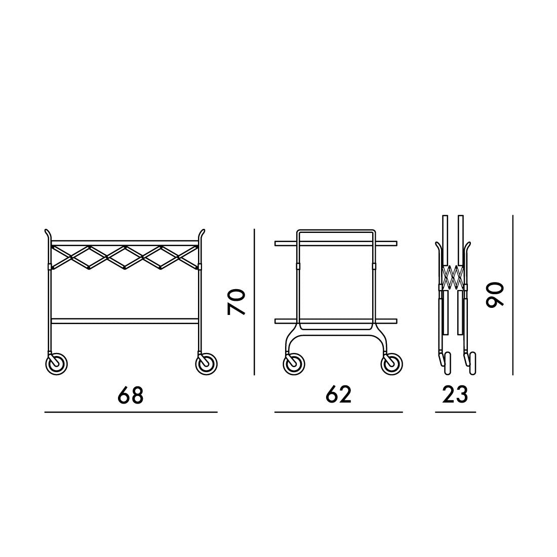 Mesa de Servicio Gastone de Kartell