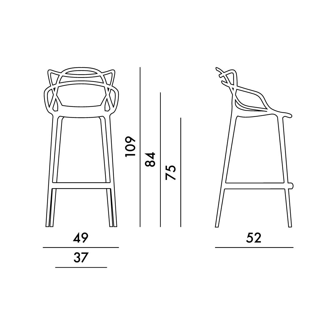 Banco Masters Stool de Kartell